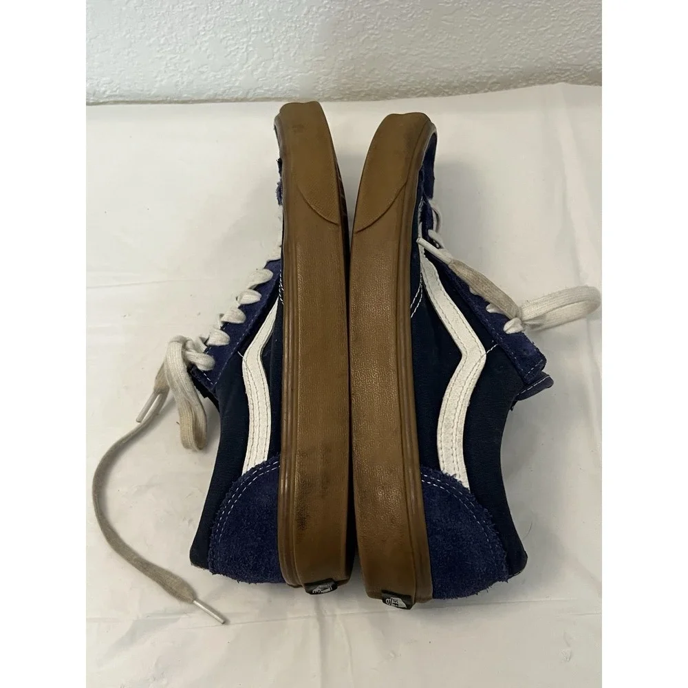 Vans 507698‎ Lace Up Navy Blue White Mens 8 Womens 9.5 Old Skool Skateboard